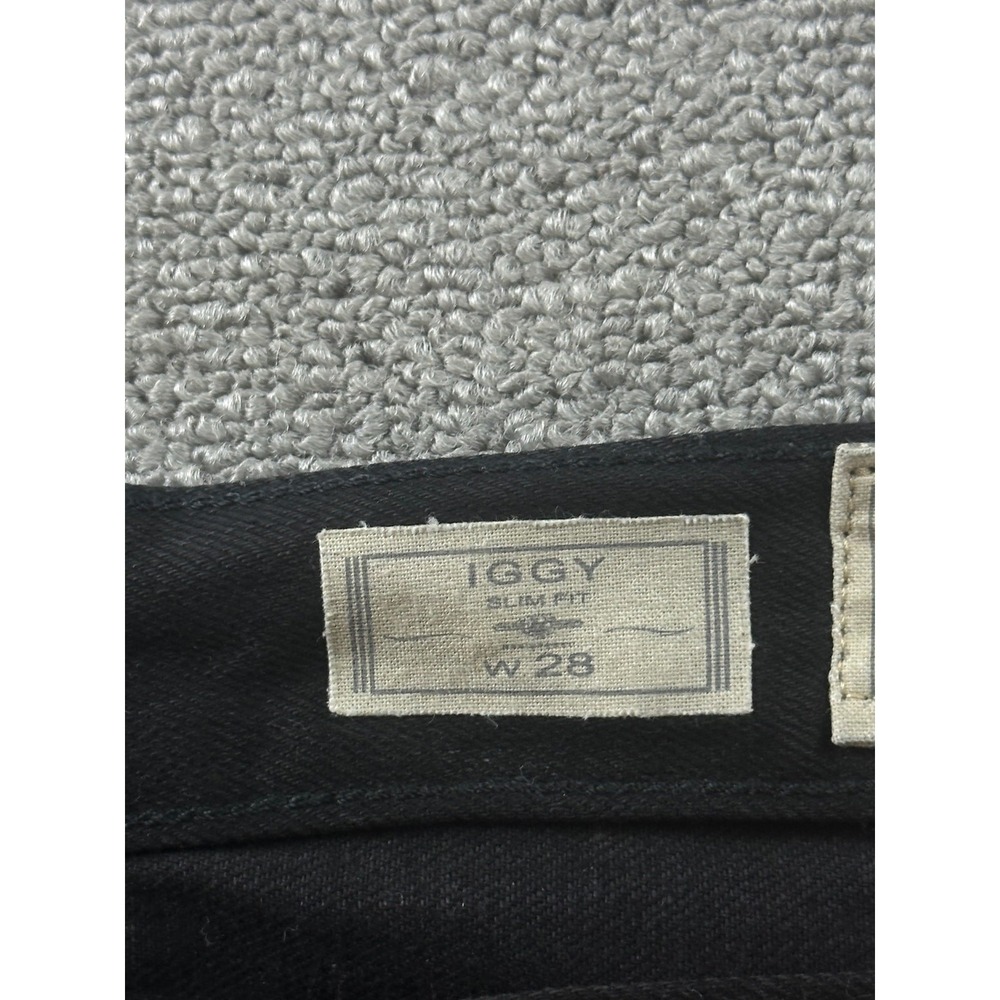 AllSaints Jeans Men 28 Black Iggy Slim Fit Denim Button Fly Rocker Streetwear - Picture 4 of 8